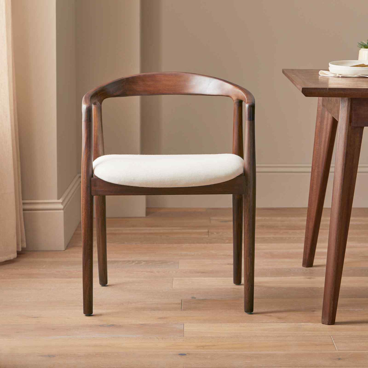 Solid Mahogany Dining Chair (Small Crack)