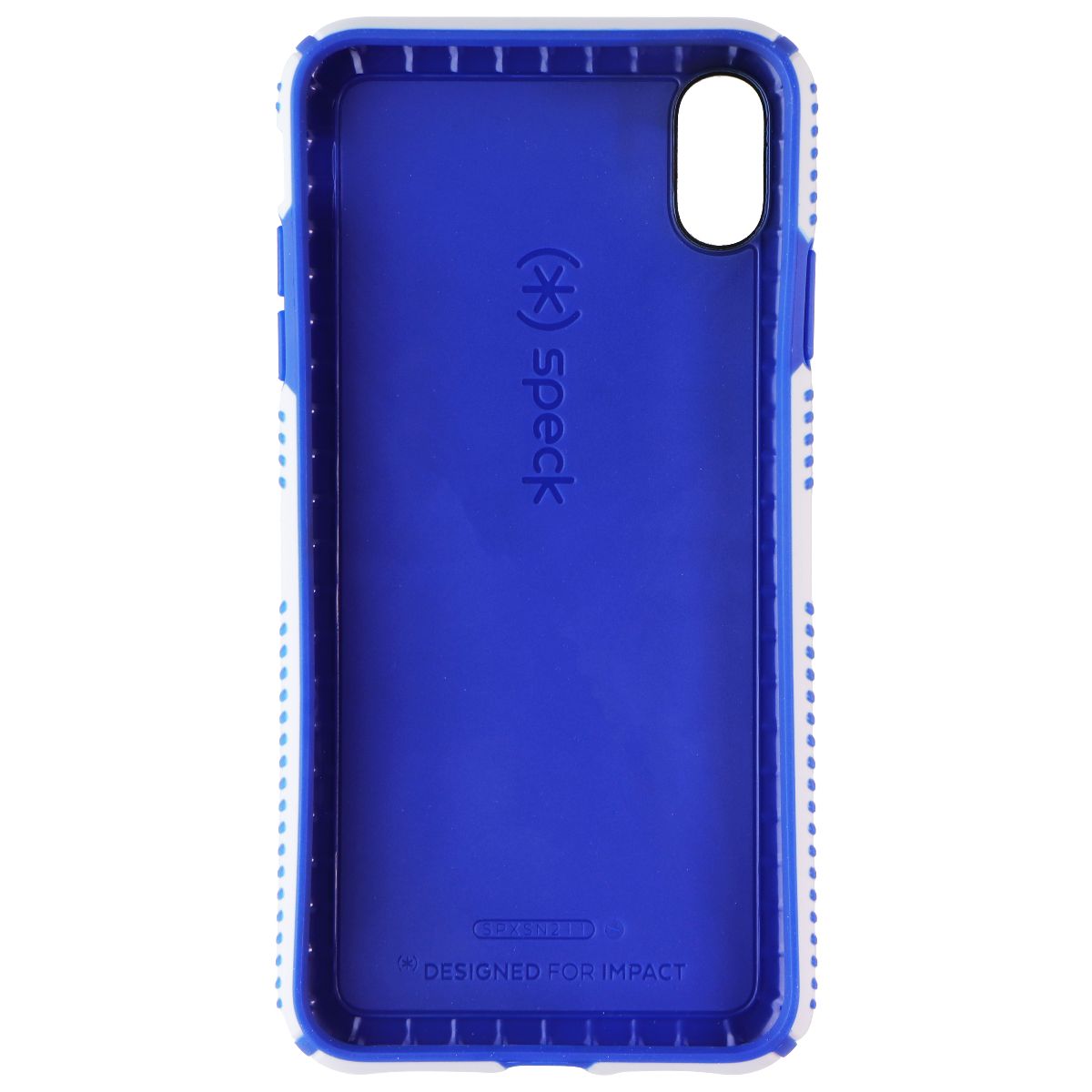 Speck Presidio Grip Phone Case for iPhone Xs Max - Microchip Gray/Ballpoint Blue - New