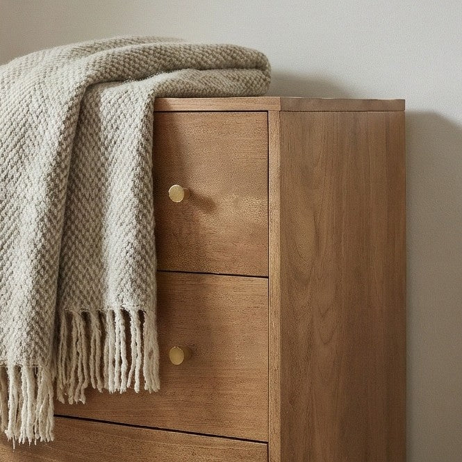 Scandinavian Light Walnut Oslo Chest of 3 Drawers
