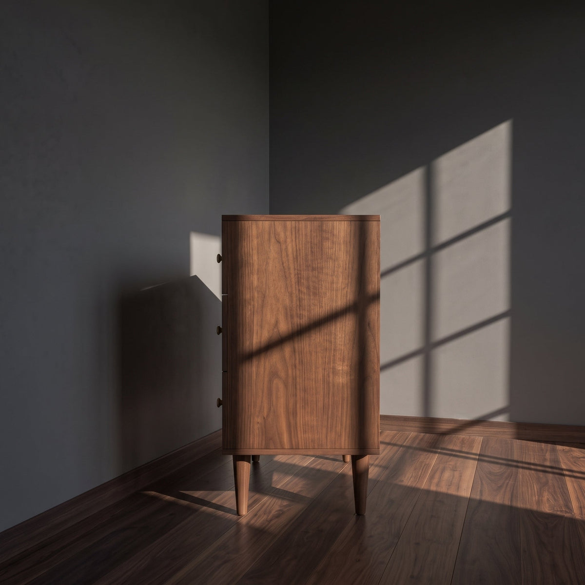 Scandinavian Walnut Oslo Chest of 3 Drawers