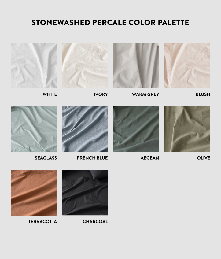 Stonewashed Organic Cotton Percale Duvet Cover
