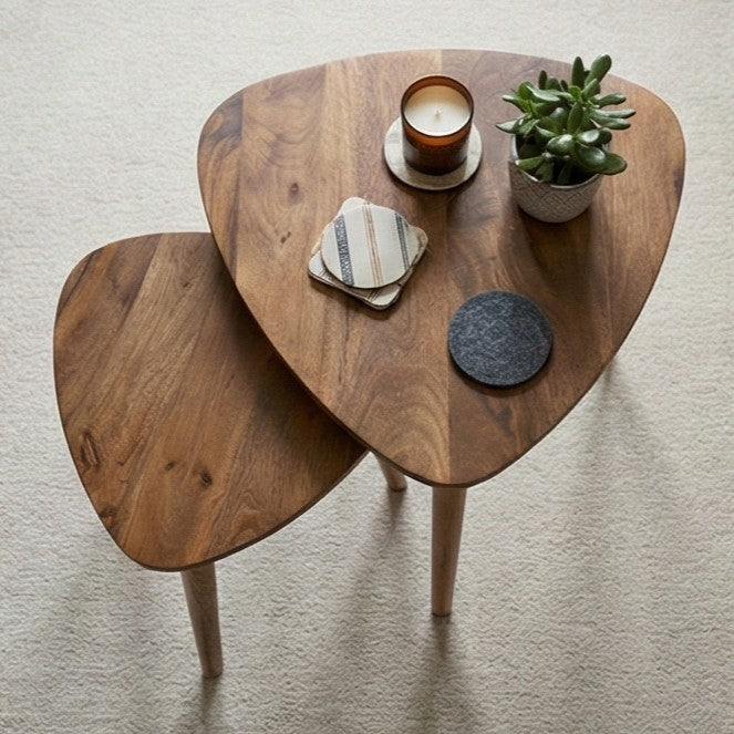Nest of Tables in Solid Mango Wood