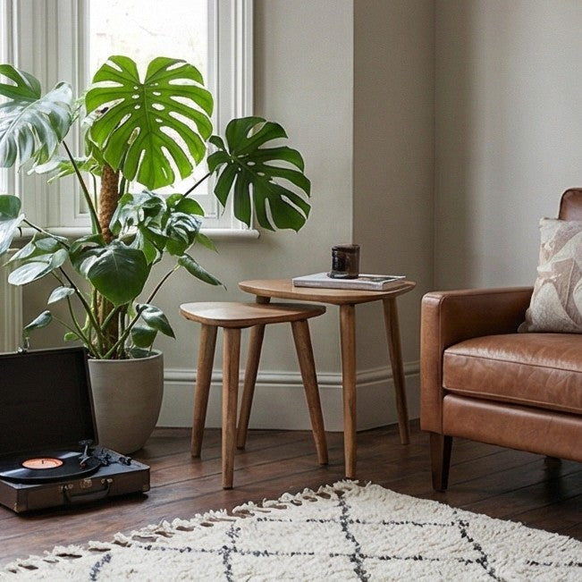 Nest of Tables in Solid Mango Wood