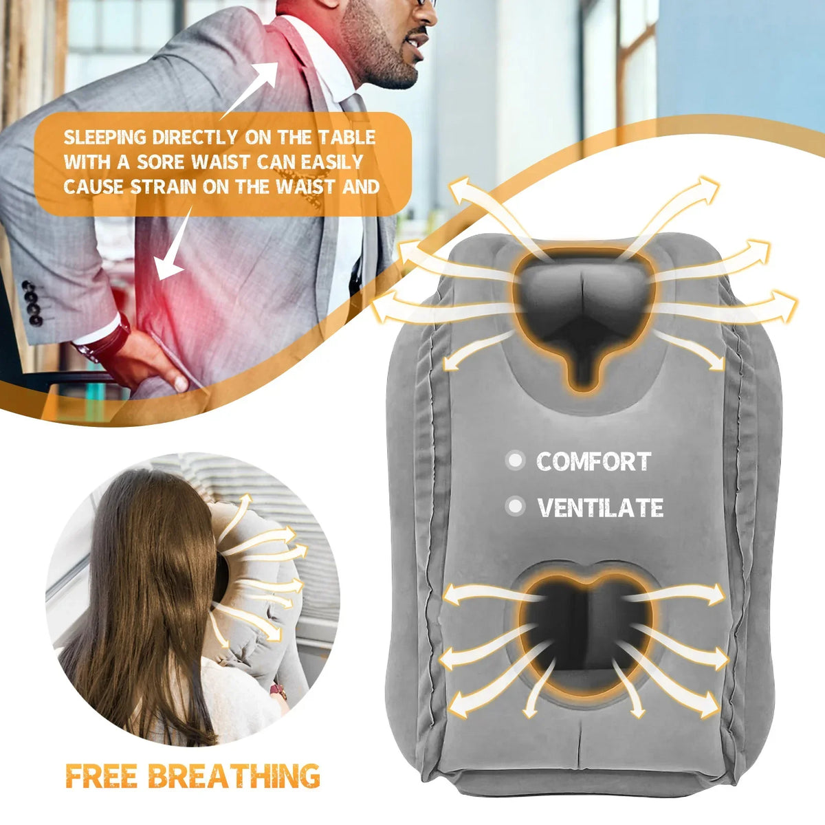 Inflatable Travel Pillow with Patented Valve