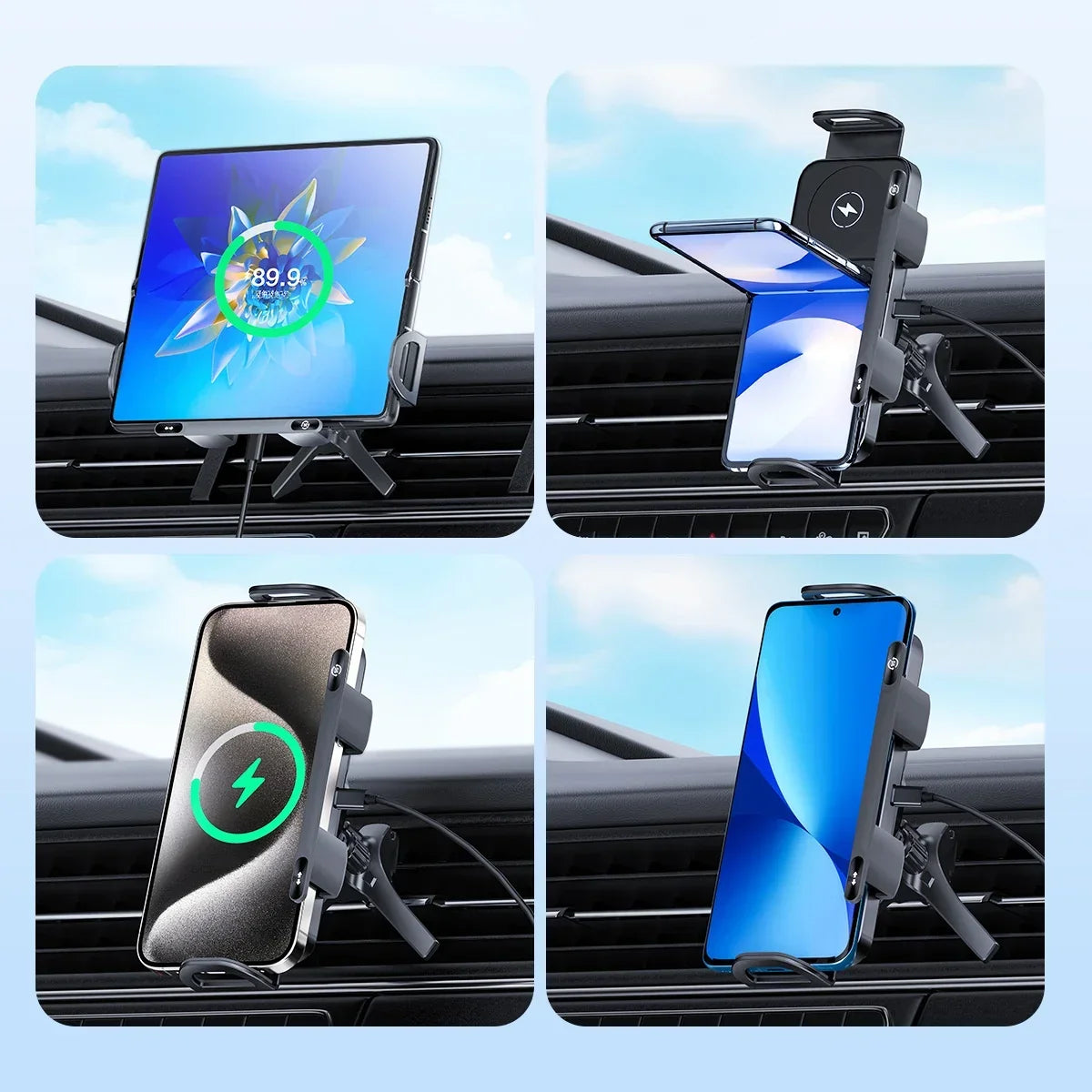 Foldable Wireless Car Phone Holder