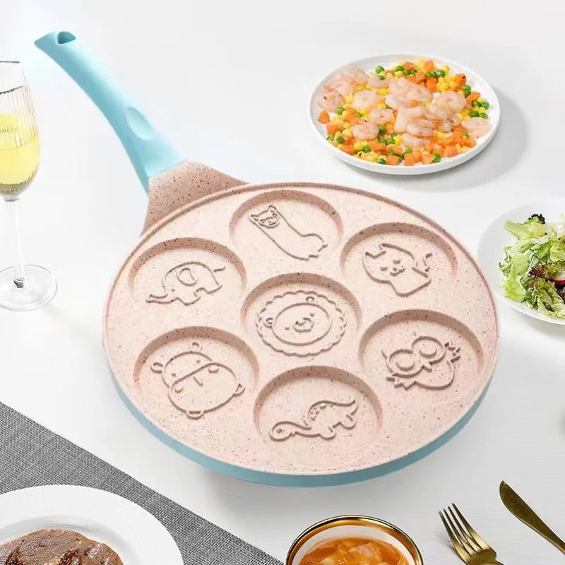 Seven-Hole Breakfast Nonstick Frying Pan