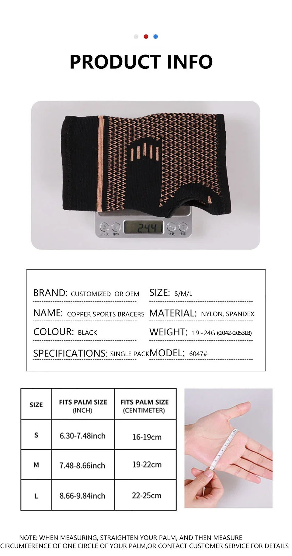 Copper Wrist Brace
