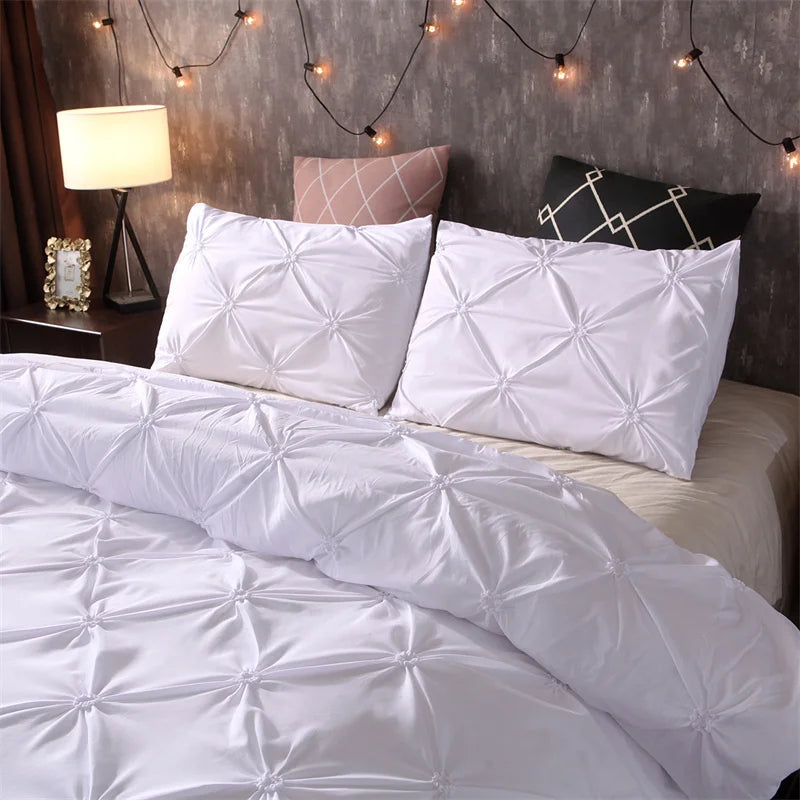 3-Piece Gray Queen Duvet Cover & Pillowcases