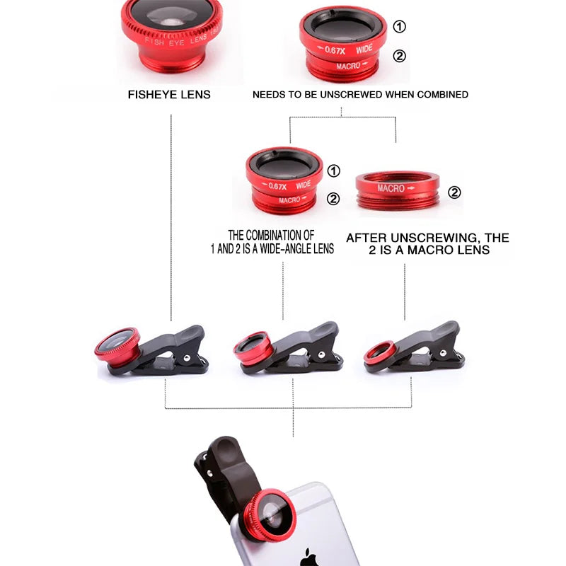 3-in-1 Smartphone Camera Lens Kit