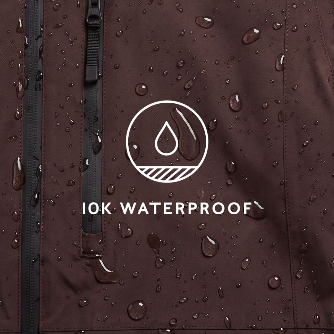Samoens Mens Waterproof Ski Jacket - Chocolate Brown