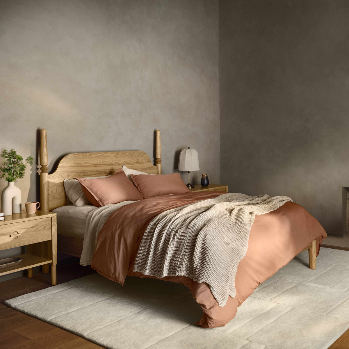 Stonewashed Organic Cotton Percale Sheet Set