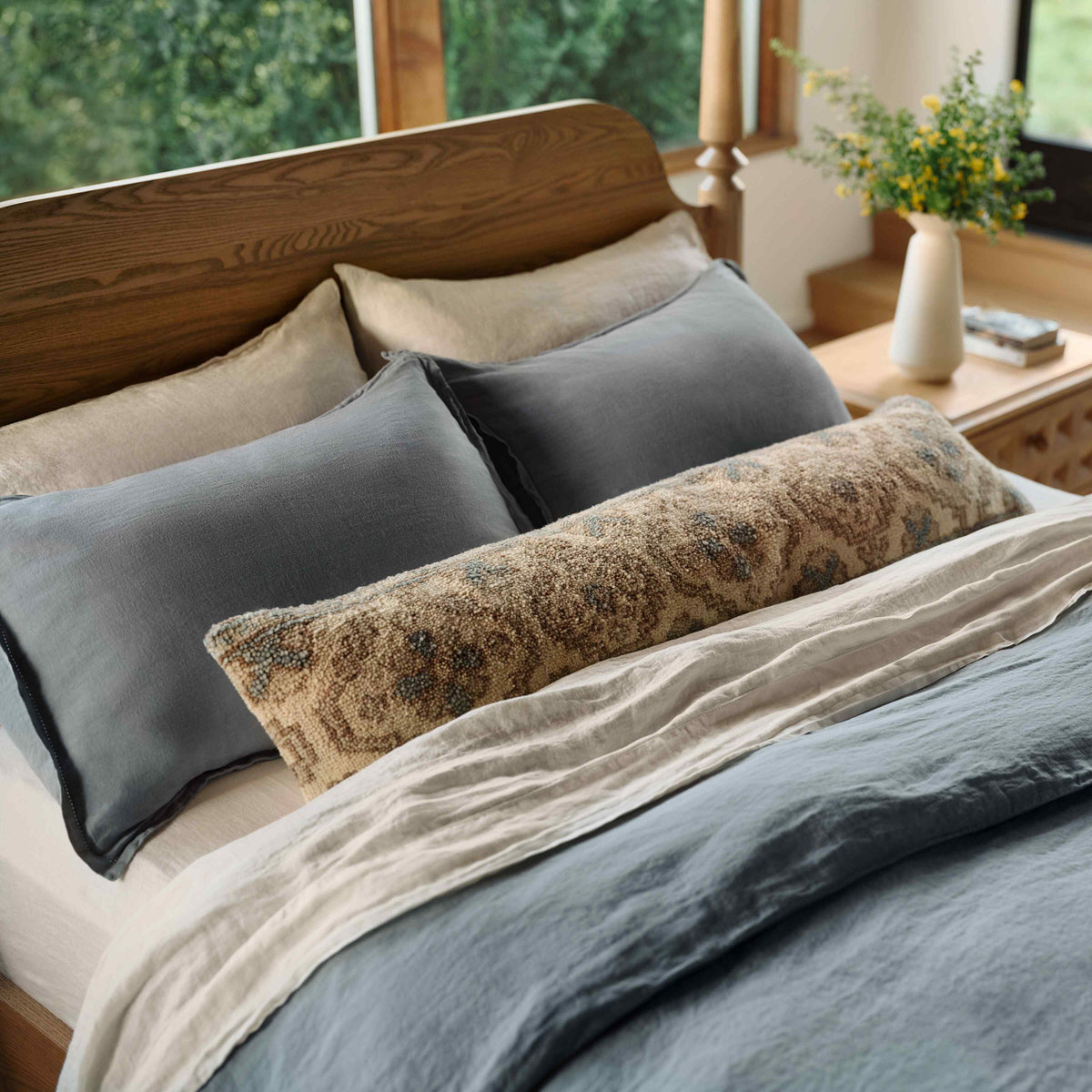 Stonewashed Linen Sheet Set