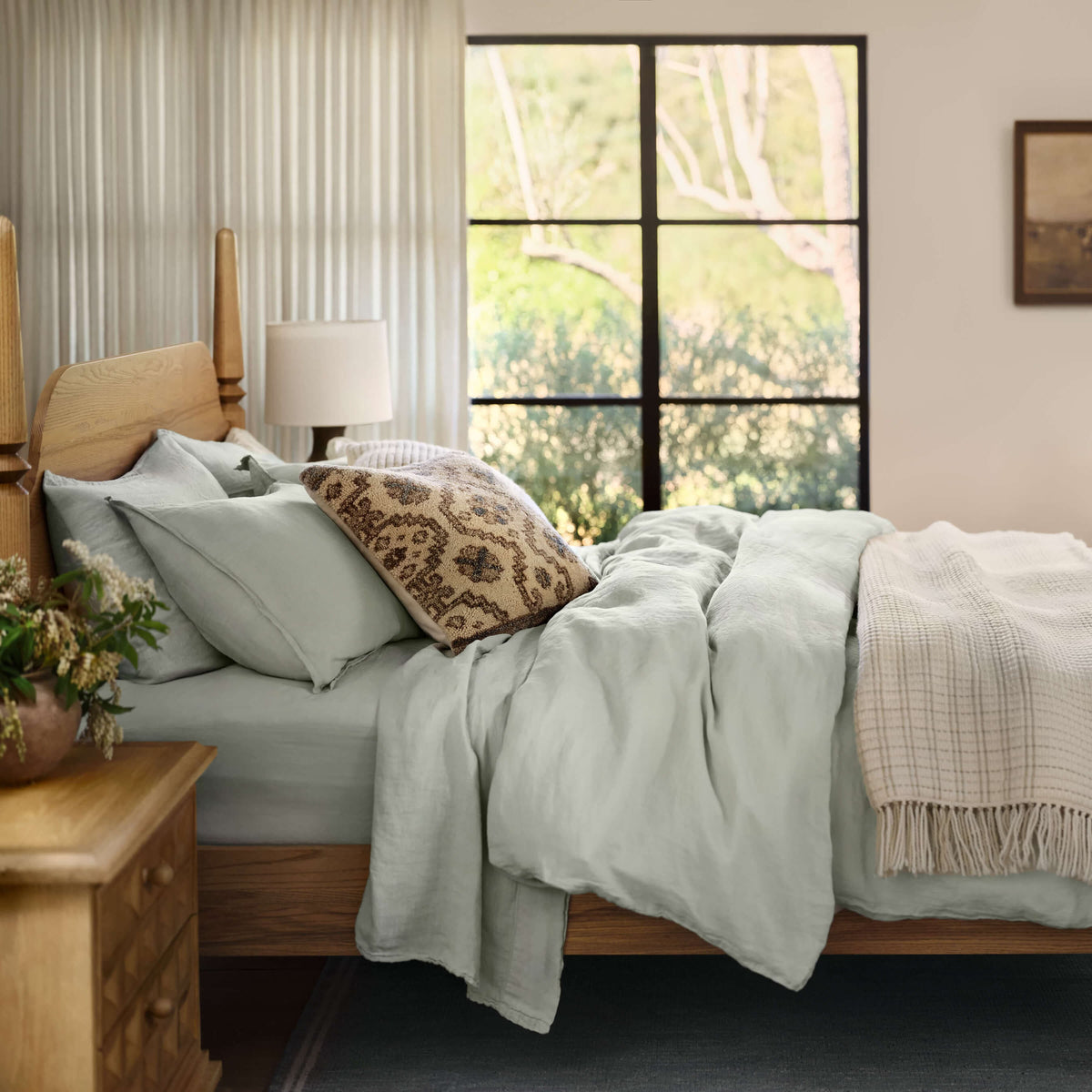 Stonewashed Linen Sheet Set