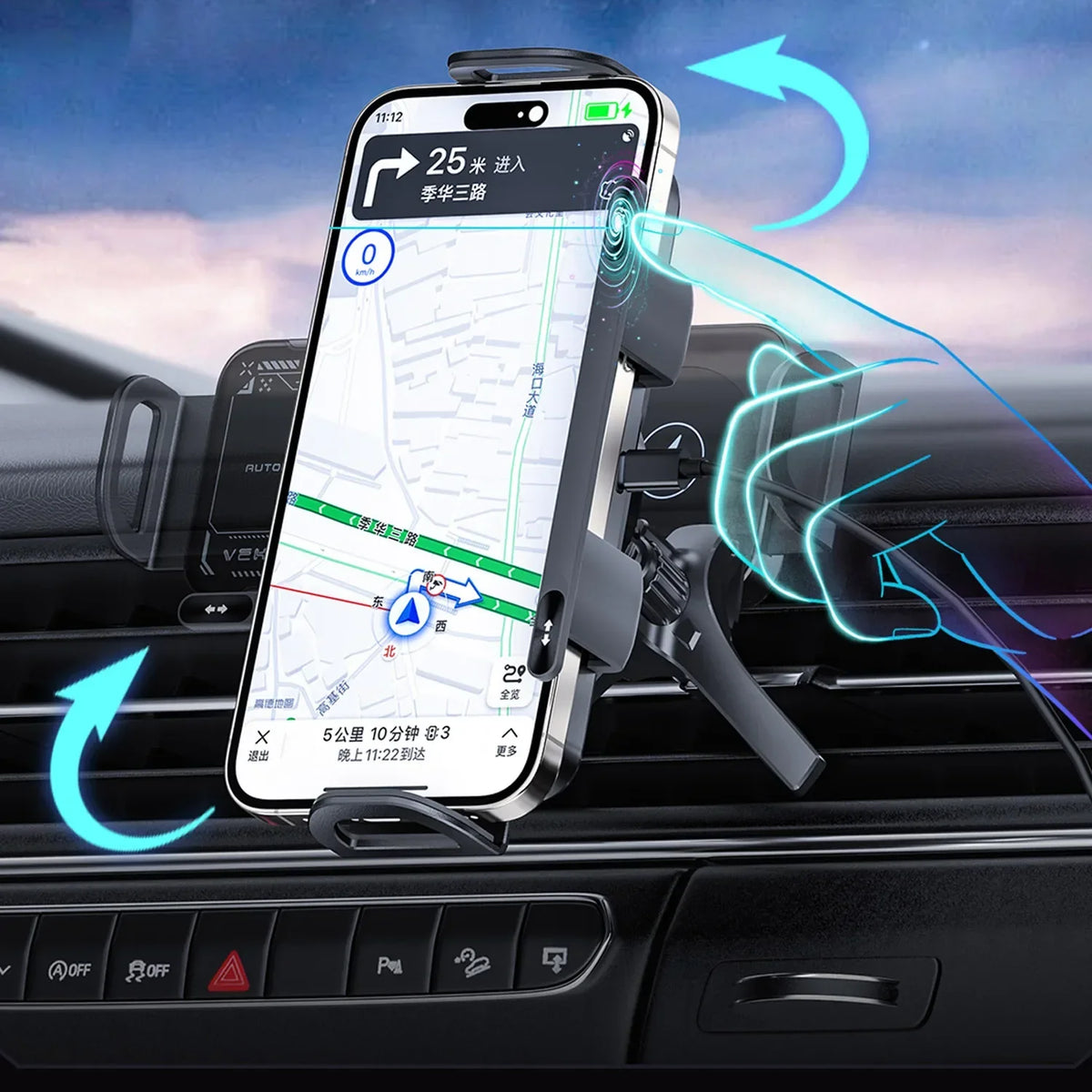 Foldable Wireless Car Phone Holder