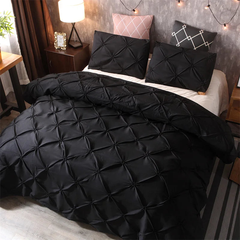 3-Piece Gray Queen Duvet Cover & Pillowcases