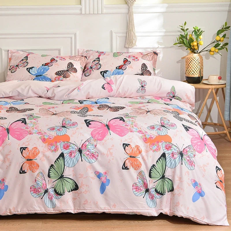 Black Marble Duvet Cover Set