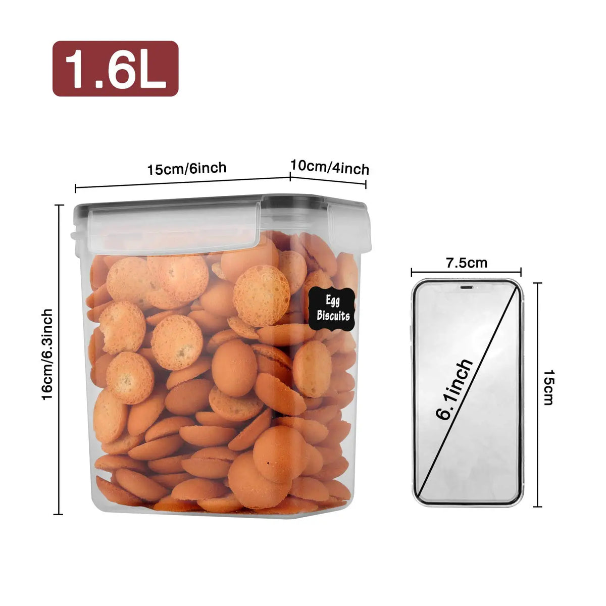 5Pcs Food Storage Containers with Lids