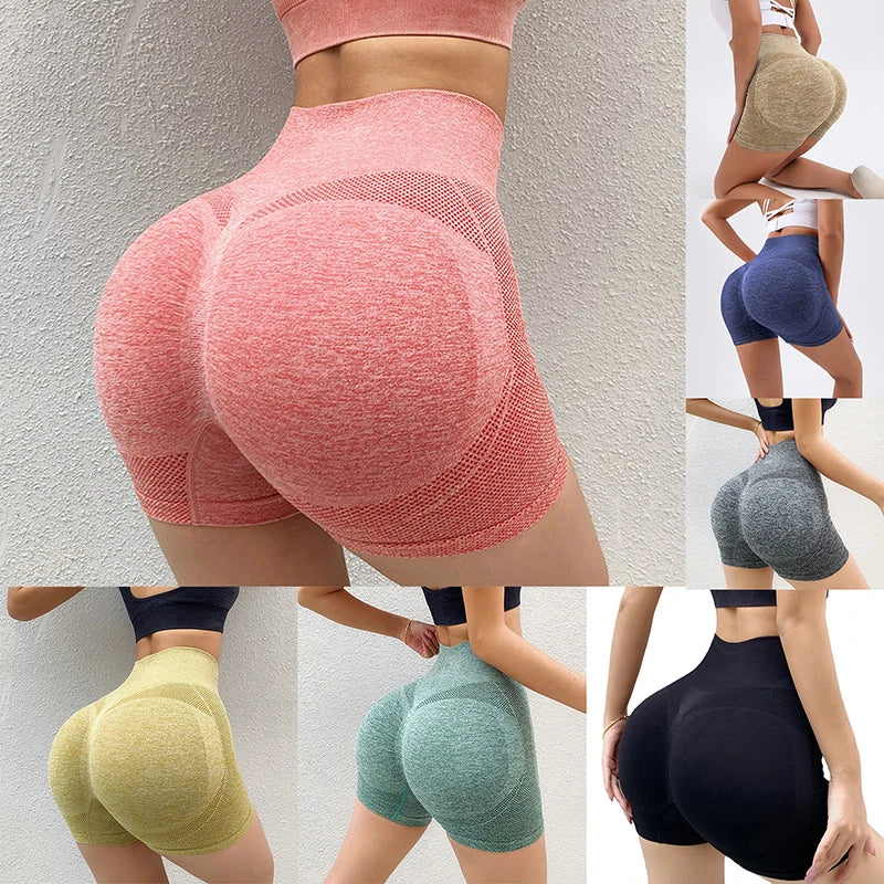 Women High Waist Gym Shorts