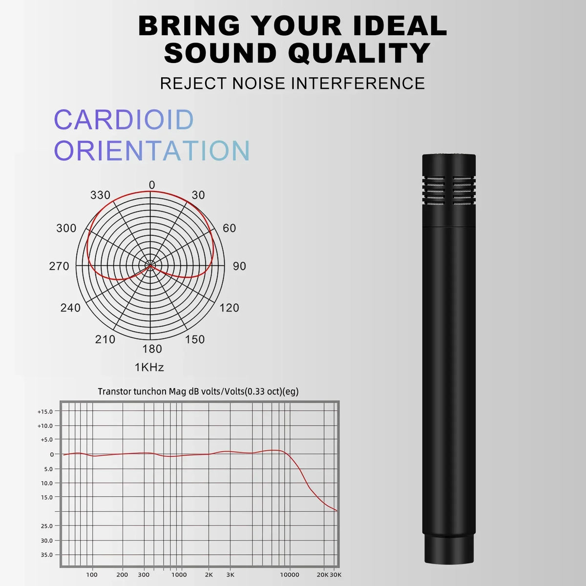 C02 Champagne Colored Metal Condenser Microphone