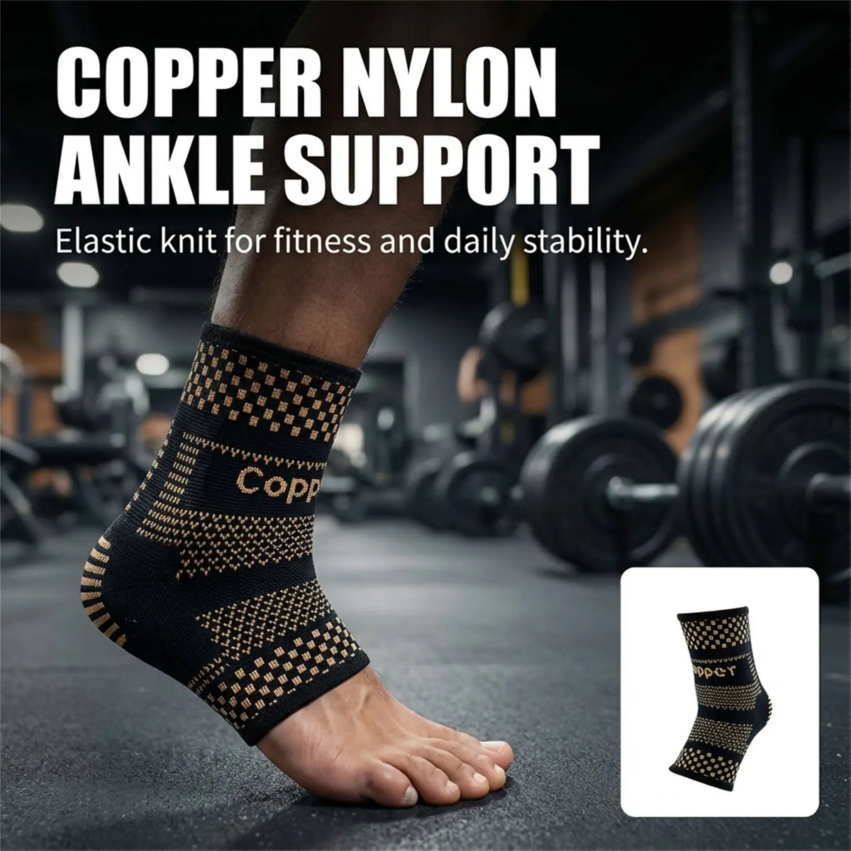 Copper Ankle Compression Sleeve