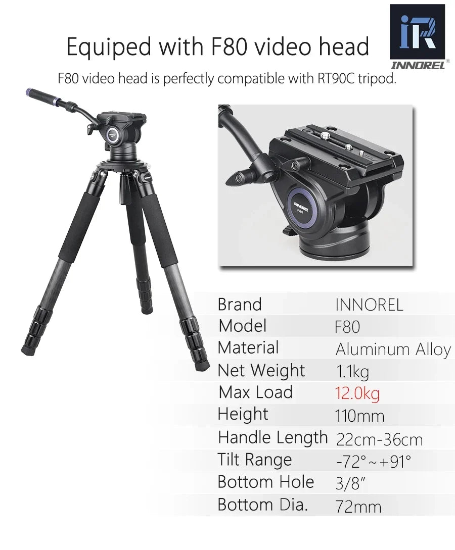 INNOREL RT90C (LT404C) Heavy Duty Tripod