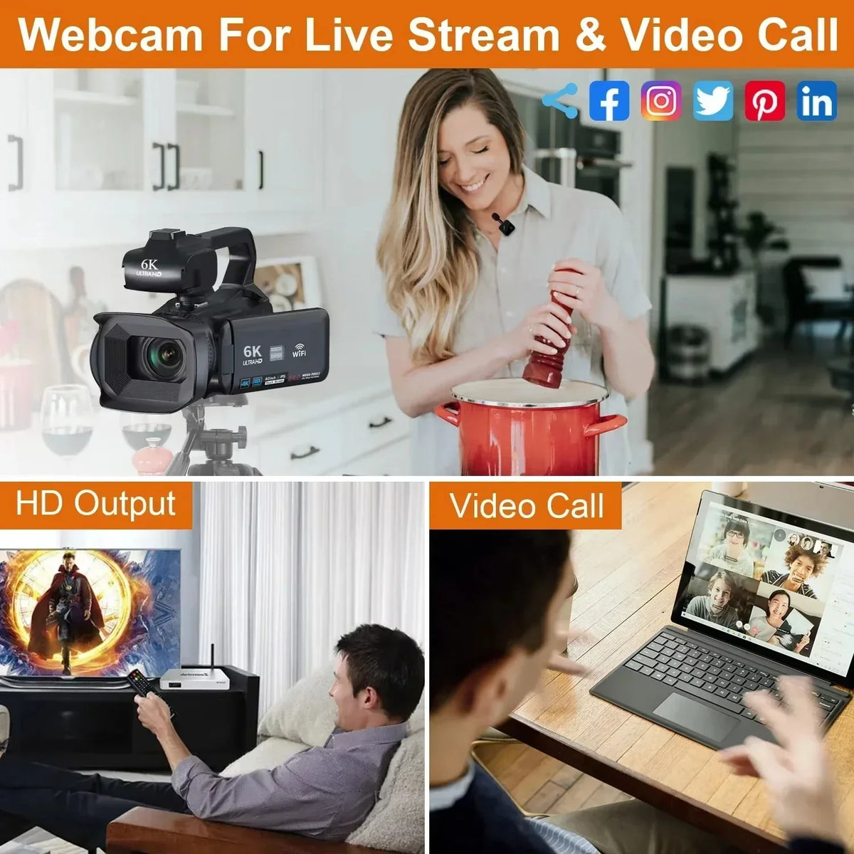 6K Professional Video Camera