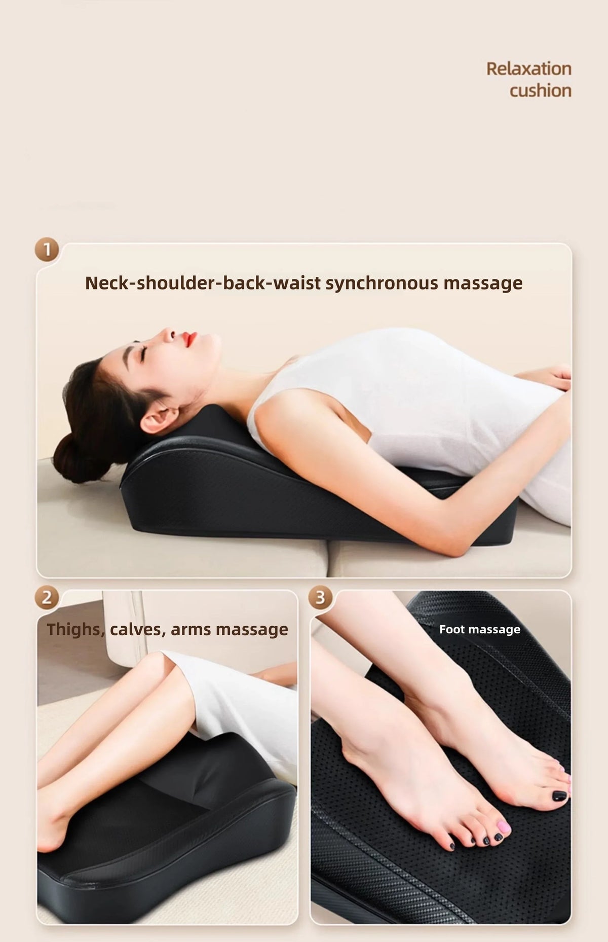 JAIYORL Shiatsu Neck & Back Massage Pillow