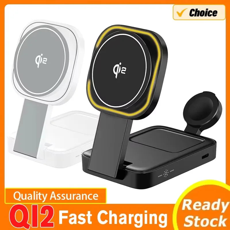 3-in-1 Magnetic Wireless Charger Folding Station –