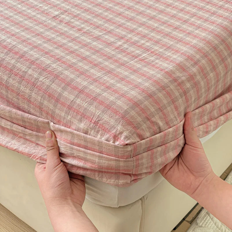 Pure Cotton Fitted Soft Mattress Cover for Kids & Adults