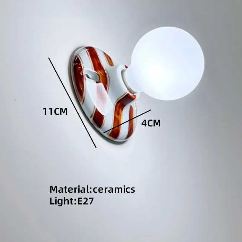 Contemporary Retro Ceramic Wall Light