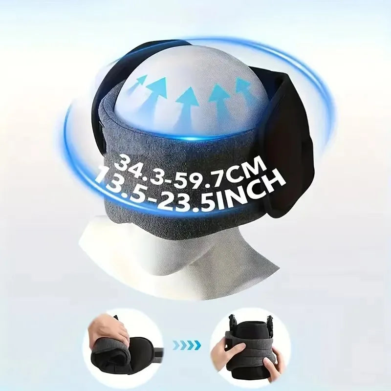Adjustable Travel Neck Pillow with Eye Mask Set