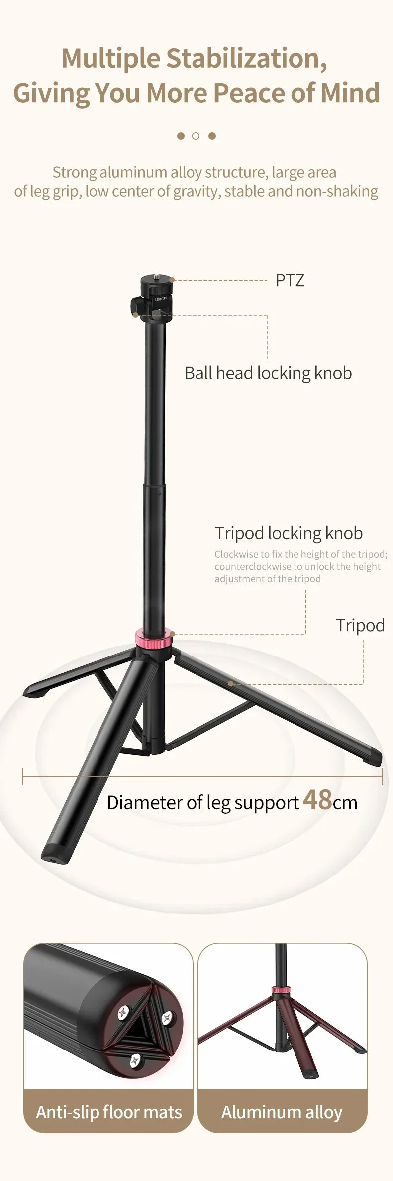 Ulanzi MT-79 2M Portable Universal Tripod