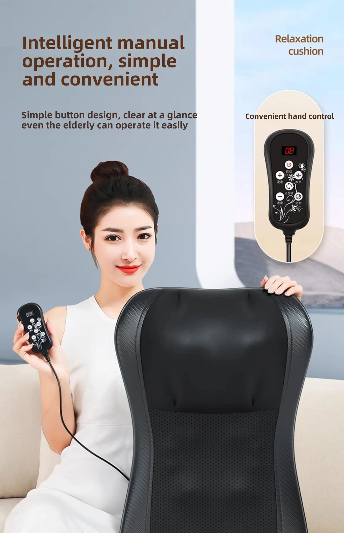 JAIYORL Shiatsu Neck & Back Massage Pillow