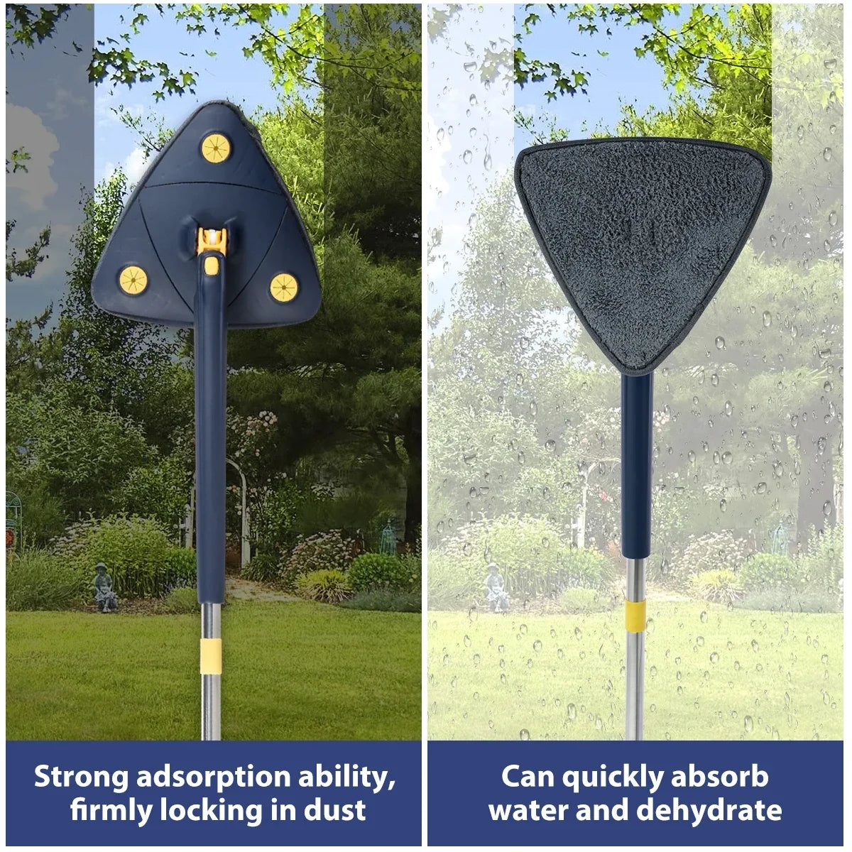 Telescopic Triangle Mop 360° Rotatable