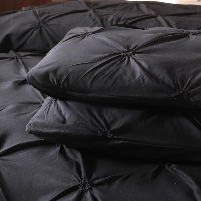 3-Piece Gray Queen Duvet Cover & Pillowcases