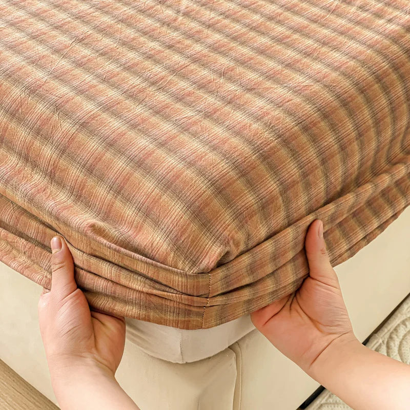 Pure Cotton Fitted Soft Mattress Cover for Kids & Adults