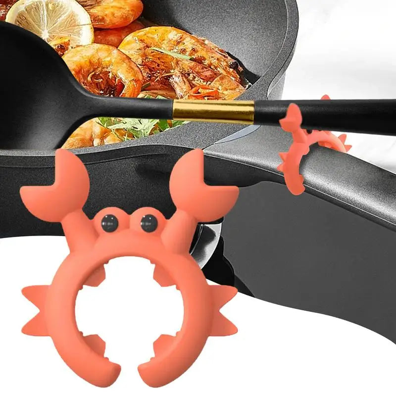 Crab-Shaped Silicone Utensil Rest