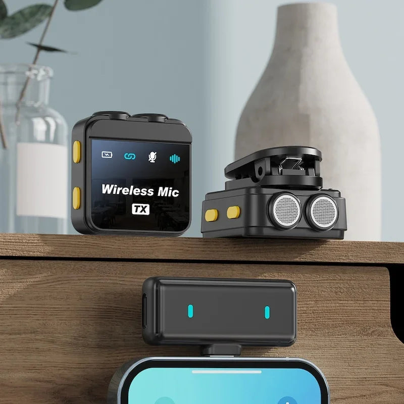 2025 Wireless Lavalier Microphone with Charging Box