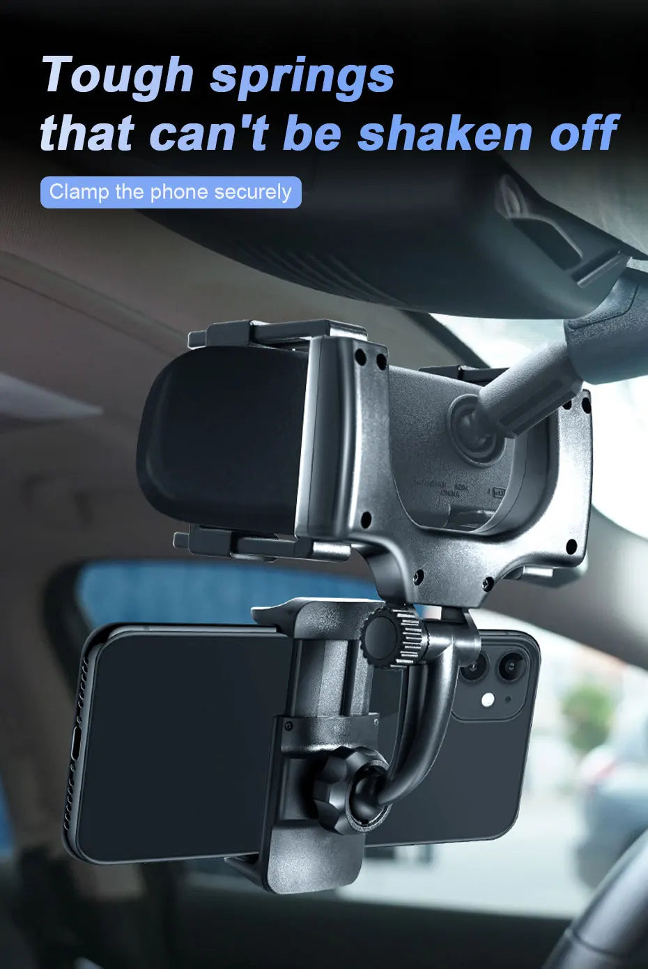 SEAMETAL Rearview Mirror Phone Holder for Car