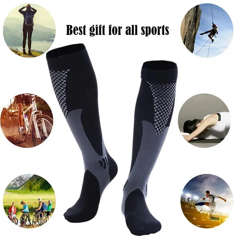 Supportive Long Socks for Sports, Travel &amp; Everyday Comfort