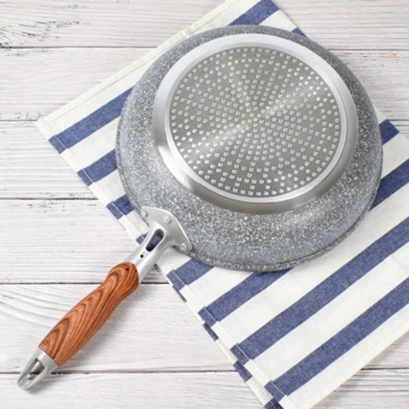 Durable Stone Frying Wok Pan Non-stick Ceramic Pot Induction Fryer Steak Cooking Gas Stove Skillet Cookware Tool for Kitchen Set