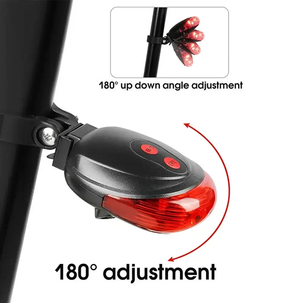 5 LED Bicycle Tail Light with Laser Safety Beam