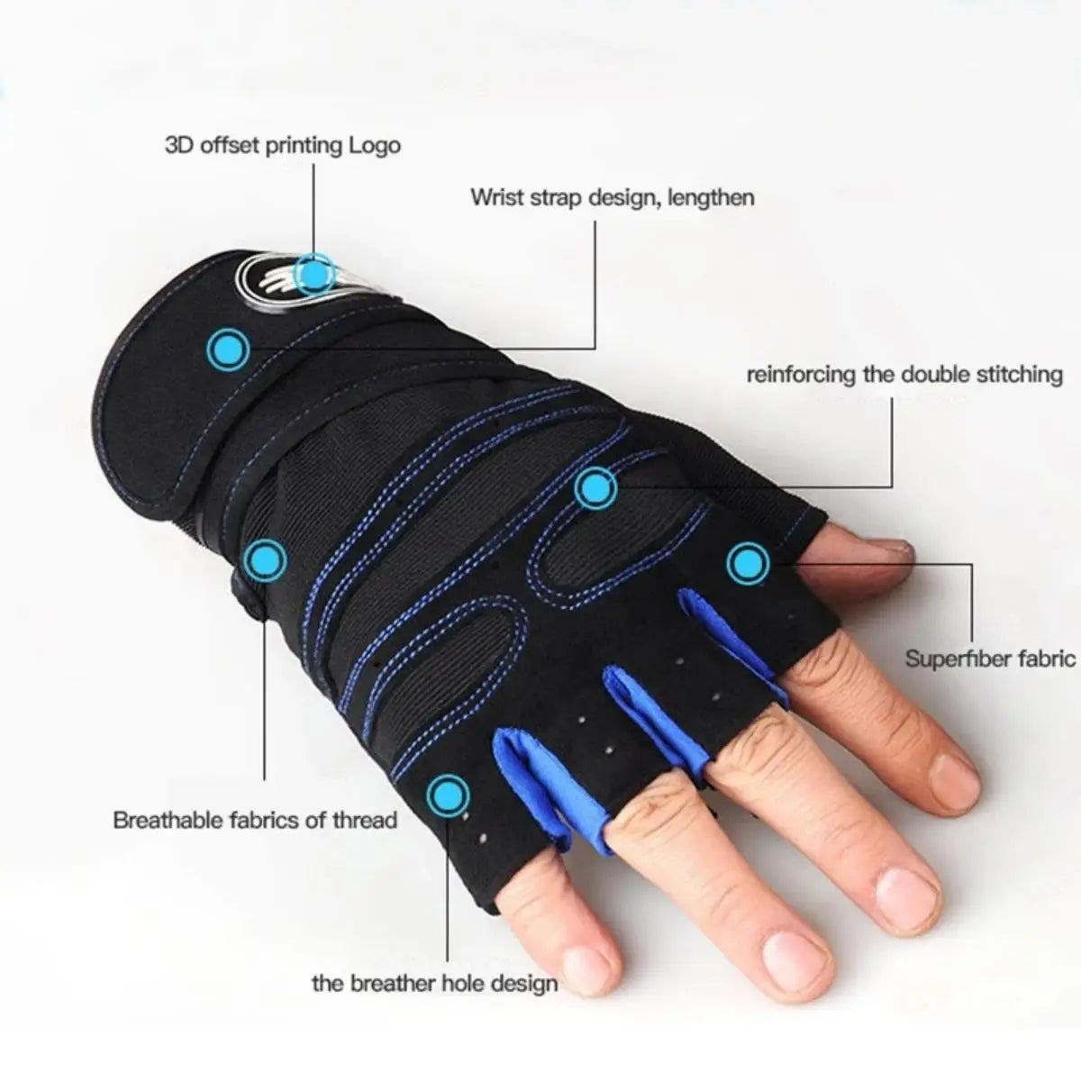 Weight Lifting Wristband Gloves
