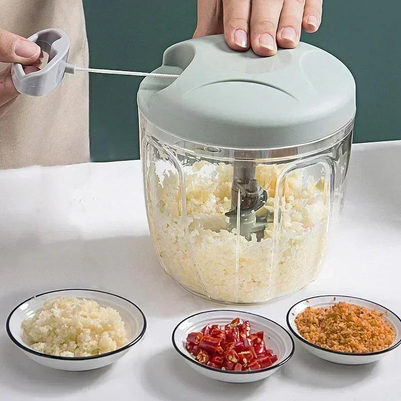 Manual Garlic Press & Multi-Function Food Chopper