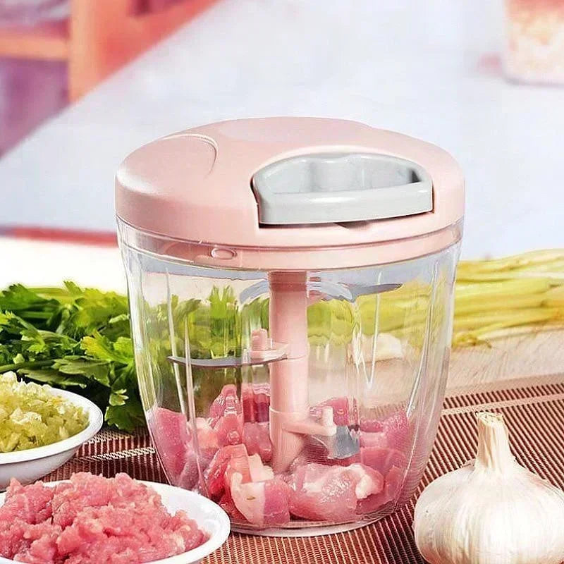 Manual Garlic Press & Multi-Function Food Chopper