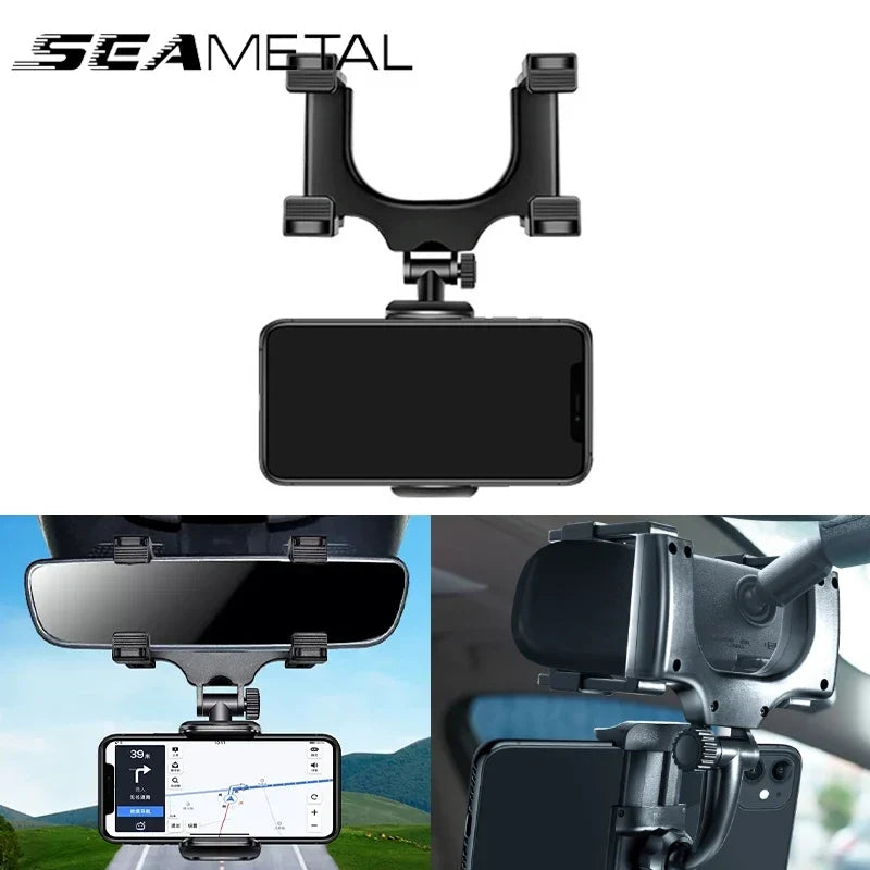 SEAMETAL Rearview Mirror Phone Holder for Car