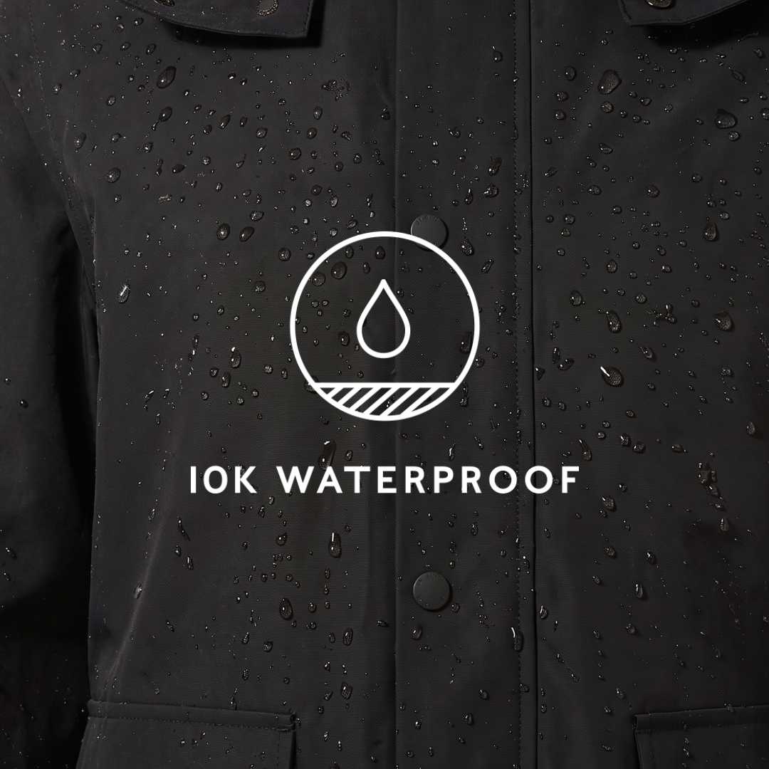 Shea Womens Waterproof Trench Coat - Black
