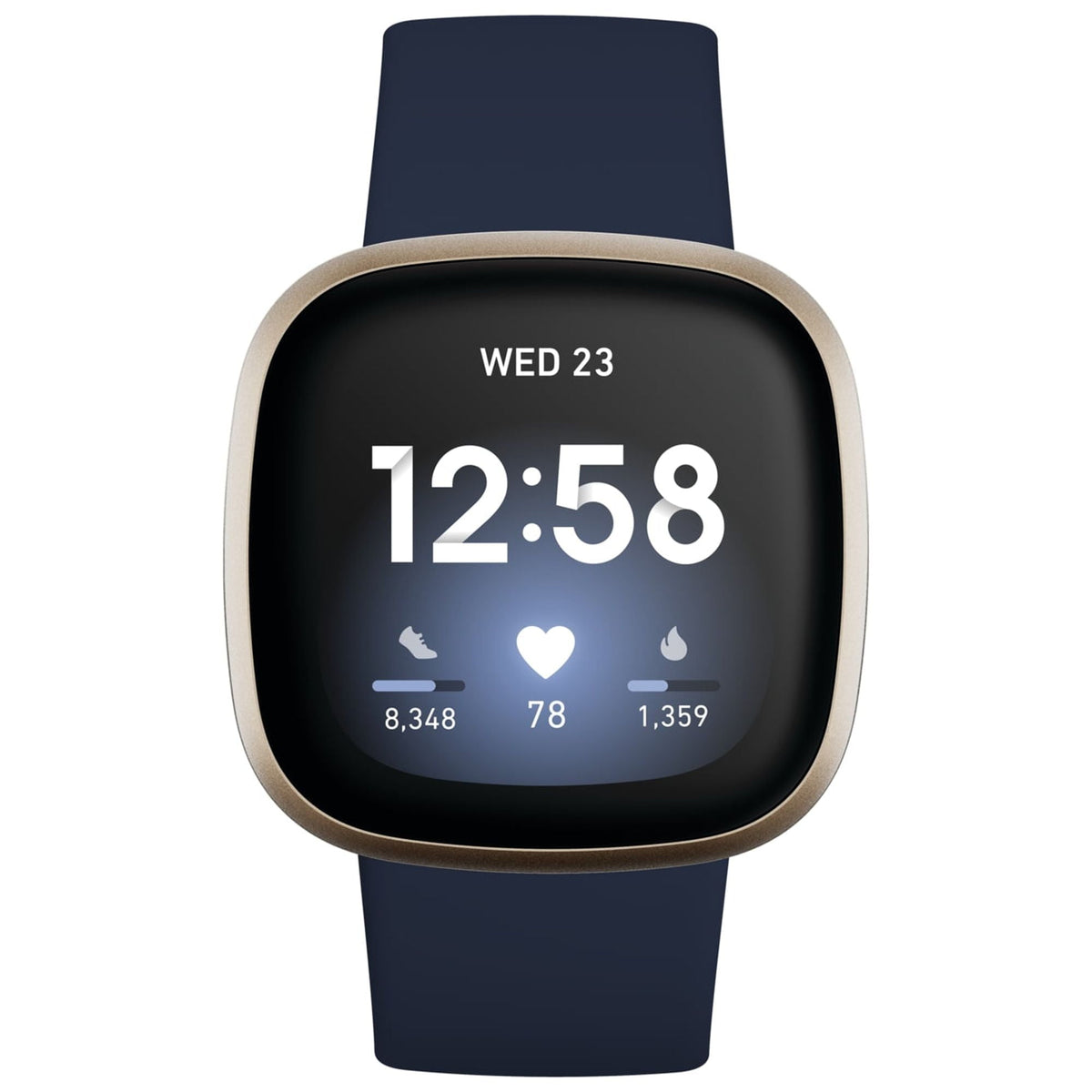 Fitbit Versa 3 Health & Fitness Smartwatch – Soft Gold – FB511GLNV (Small and Large Bands)