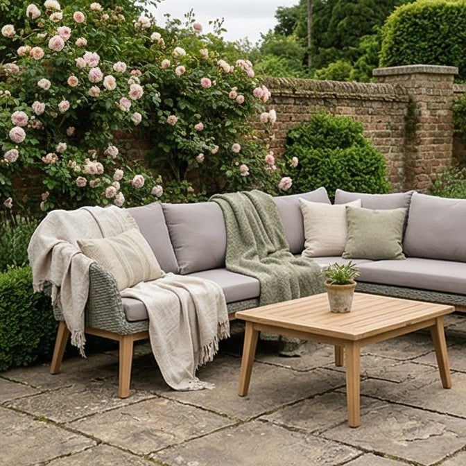 Sol 5 Seater Corner Lounge Set with Square Coffee Table