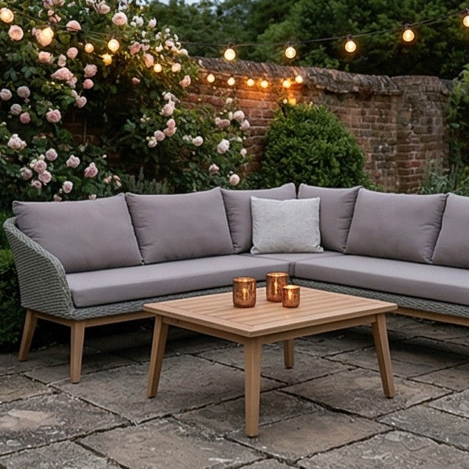 Sol 5 Seater Corner Lounge Set with Square Coffee Table